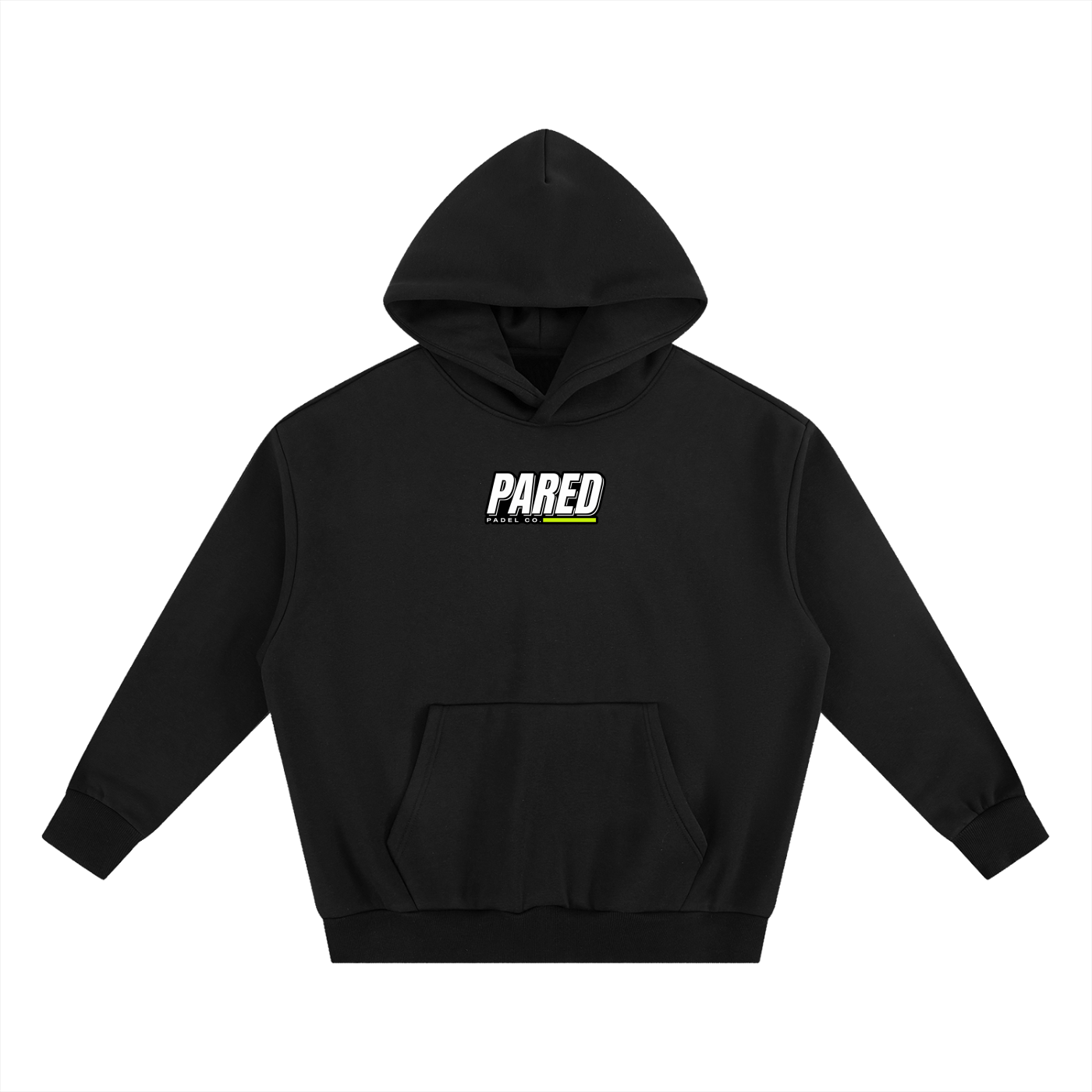 PARED Wall Hoodie — heavyweight boxy padel hoodie, Oat Gray colorway