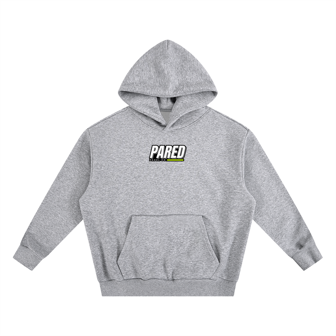 PARED Wall Hoodie — padel lifestyle hoodie, kangaroo pocket detail