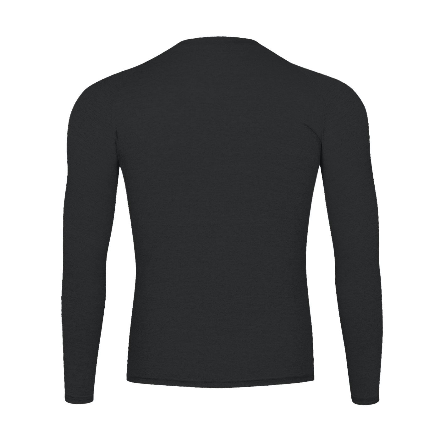 PARED Rally LS in Black — athletic fit padel long sleeve, back view
