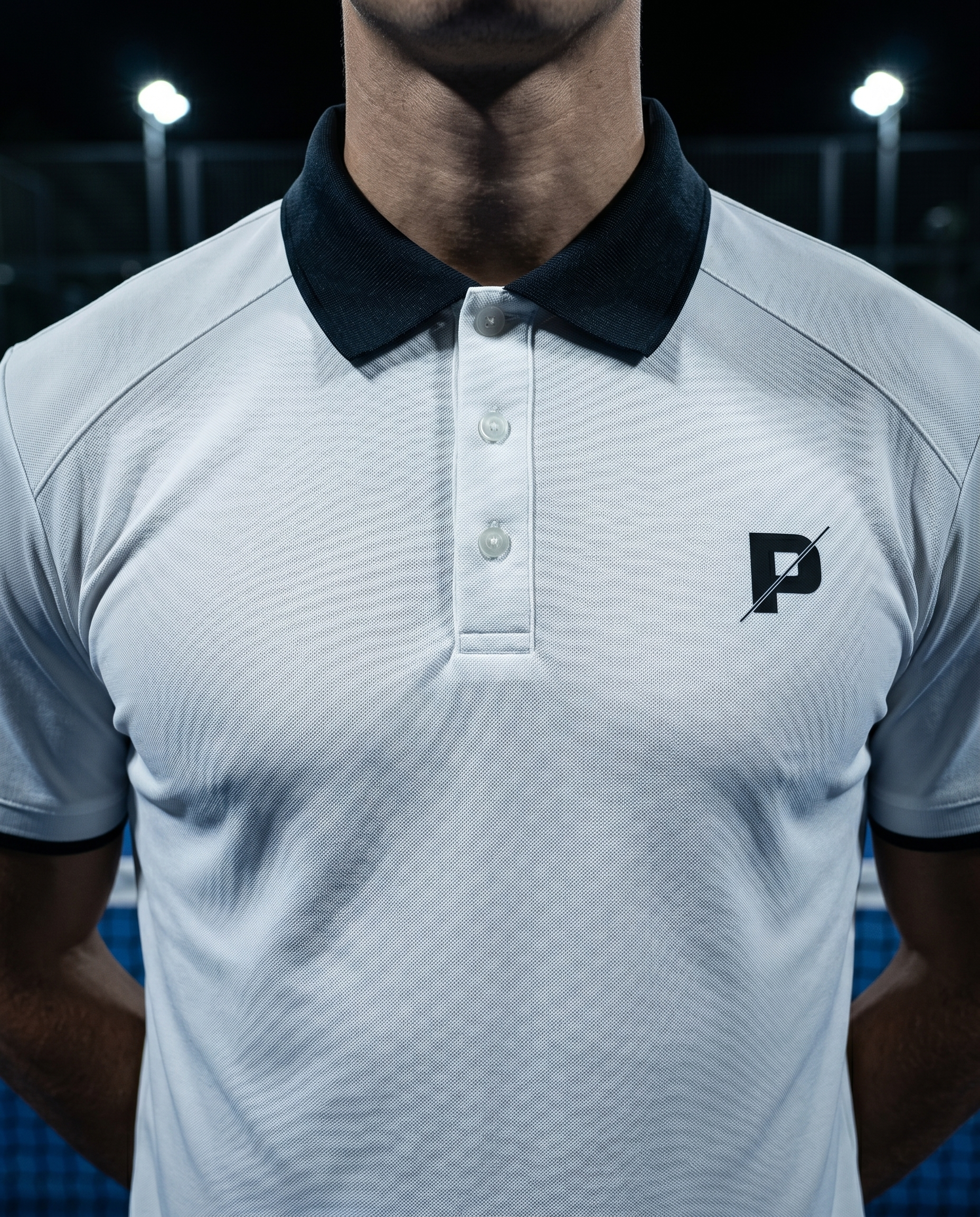 PARED Court Polo — padel court lifestyle photography